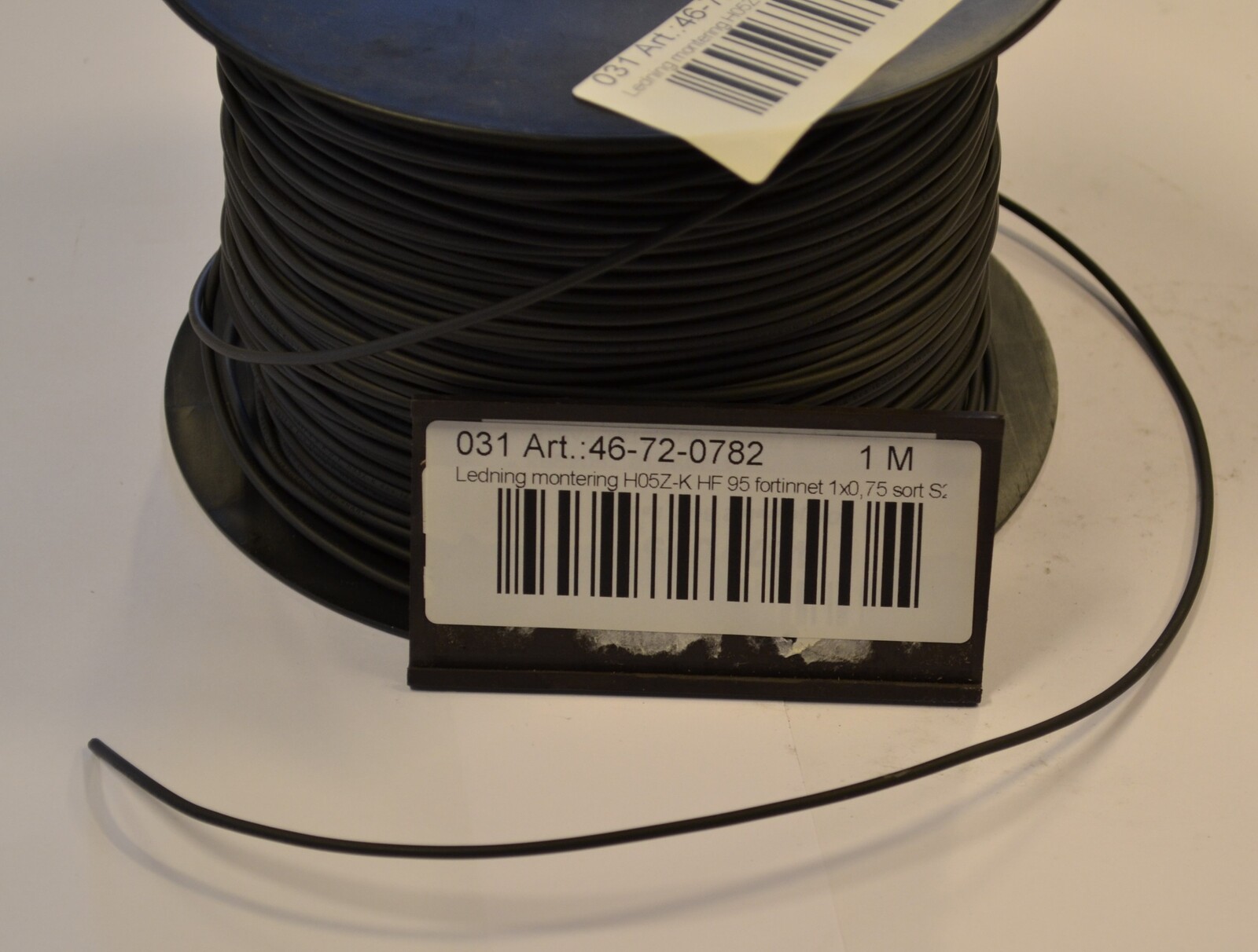 Cable H05Z-K HF 95 1x0.75 black S200